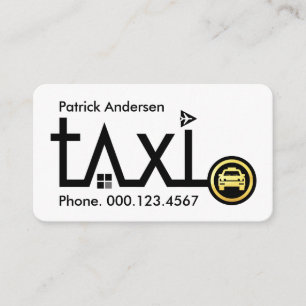 Taxi Cab Route Transport Direction Business Card