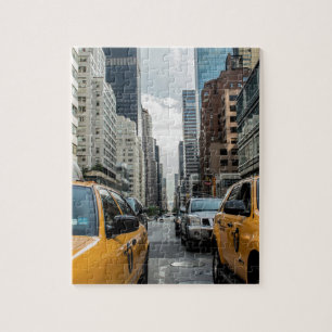 Taxi Cab Traffic Cab New York Street Road Nyc Jigsaw Puzzle
