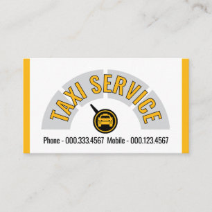 Taxi Car Speedometer Cab Driving Business Card