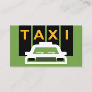 Taxi Car Vertical Black Stripes Business Card