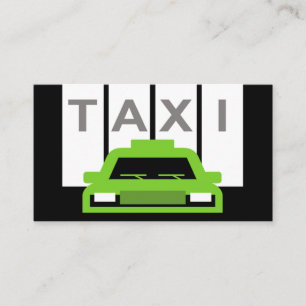 Taxi Car Vertical White Stripes Business Card