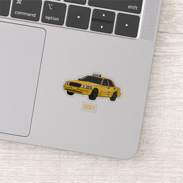 Taxi cartoon illustration (Detail)