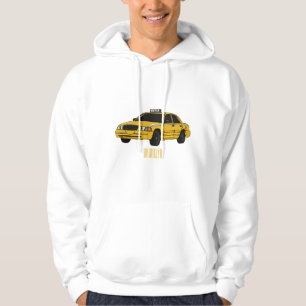 Taxi cartoon illustration hoodie