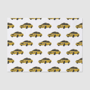 Taxi cartoon illustration tissue paper