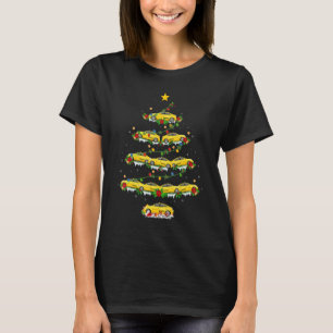 Taxi Christmas Tree Lights Santa Taxi Xmas T-Shirt