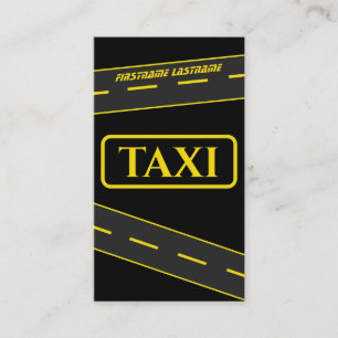 TAXI city streets for taxi driver cabdriver Business Card