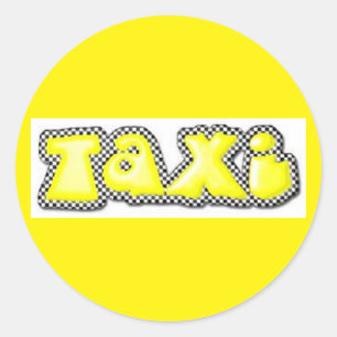 Taxi Classic Round Sticker