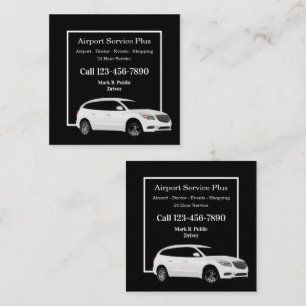 Taxi de l'aéroport double côté SUV Cartes de visit