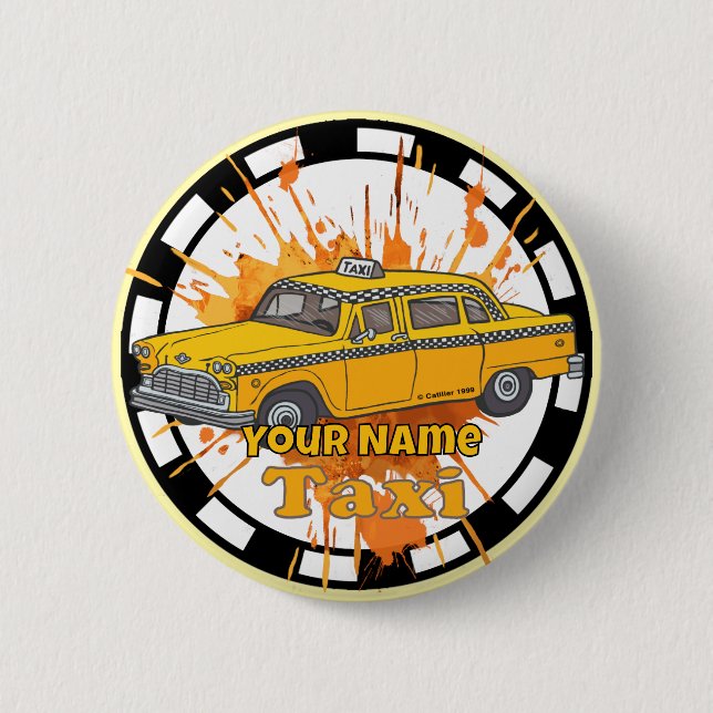 Taxi Driver 2 Inch Round Button (Front)
