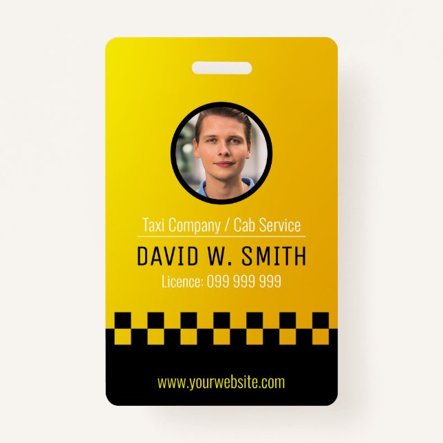 Taxi Driver / Cab Service Badge (Front)