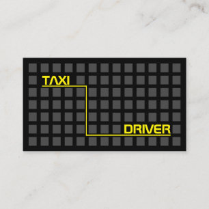 Taxi driver or cabdriver city streets navigator business card