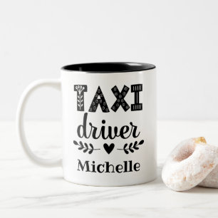 Taxi Driver Personalized Two-Tone Coffee Mug