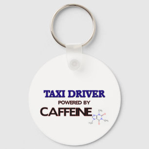 Taxi Driver Powered by caffeine Keychain