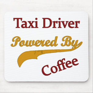 Taxi Driver Powered By Coffee Mouse Pad