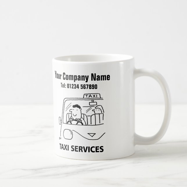 Taxi Firm or Car Hire  Business Coffee Mug (Right)