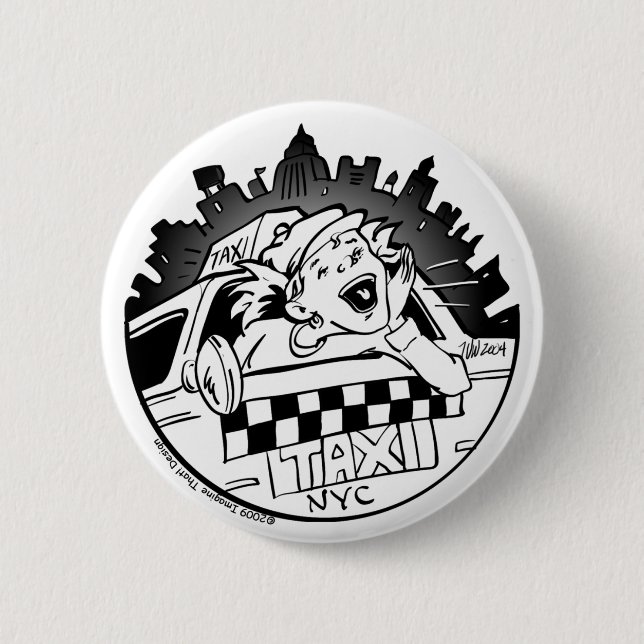 Taxi Girl_Button 2 Inch Round Button (Front)