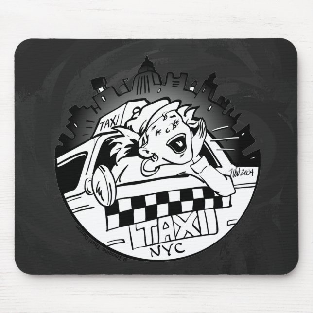 Taxi Girl Mouse Pad (Front)