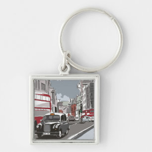 Taxi in London Keychain