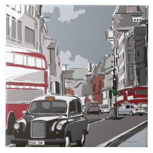 Taxi in London Tile