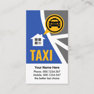 Taxi Map Route Cab Service Business Card