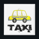 Taxi NYC Yellow New York City Chequered Cab Car Magnet<br><div class="desc">Design features an original watercolor illustration of a classic yellow New York City chequered taxi cab. Great for anyone who lives in or loves NYC!

Don't see what you're looking for? Need help with customization? Click "contact this designer" to have something created just for you!</div>