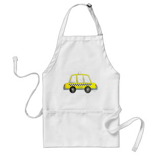 Taxi NYC Yellow New York City Chequered Cab Car Standard Apron