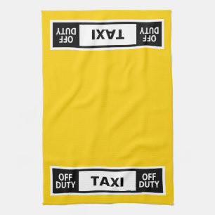 Taxi Off Duty Yellow Kitchen Towel