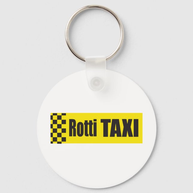 Taxi Rottweiler Keychain (Front)