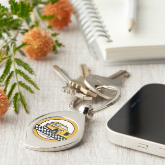 Taxi Service Metal Keychain