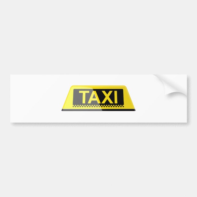 Taxi sign bumper sticker (Front)