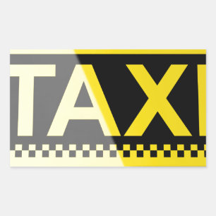 Taxi sign sticker