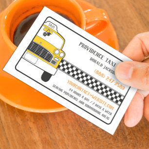 Taxi Yellow Cab Business Card