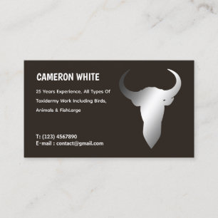 Taxidermist Black Business Card