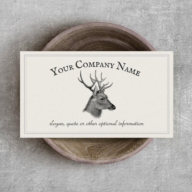Taxidermist Deer Carte de visite dur (Créateur téléchargé)