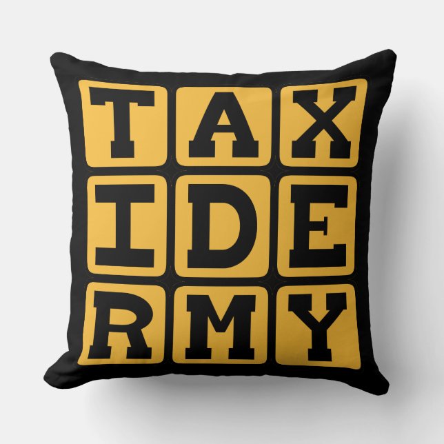 Taxidermy, Stuffing Dead Animals Throw Pillow (Front)