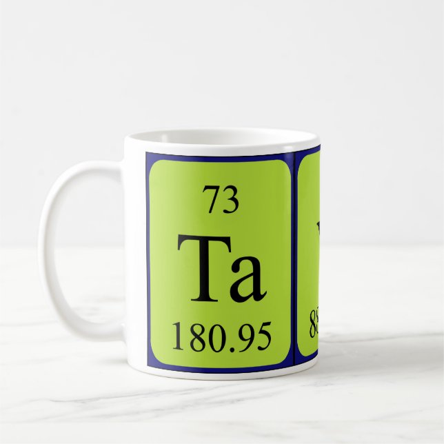 Tayla periodic table name mug (Left)
