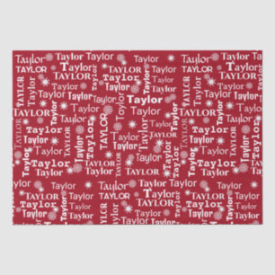 TAYLOR Custom Name With Snowflakes  Tissue Paper
