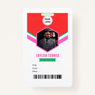 Taylor   Employee Photo ID Company manager Badge