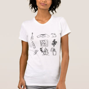 Taylor Eras Albums Line Drawing T-Shirt - Fan Art