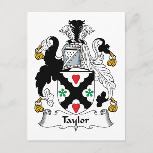 Taylor Family Crest Postcard