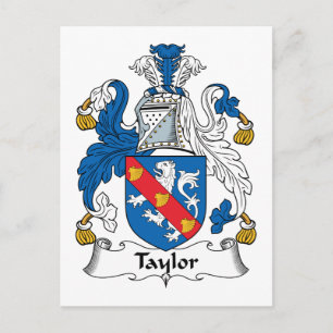 Taylor Family Crest Postcard