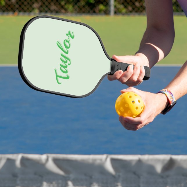 Taylor Name In Green, Pickleball Paddle (Insitu)