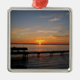 Taylor Street Dock Sunset Metal Ornament
