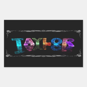 Taylor  - The Name Taylor in 3D Lights (Photograph Sticker