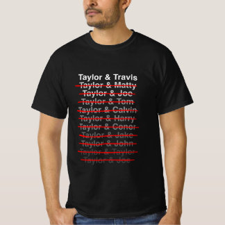 Taylor & Travis (White Text / Red Line) T-Shirt