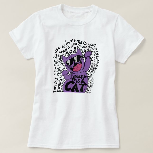 TaylorSwiftKarma is a cat T-Shirt (Design Front)