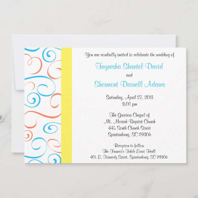 Taynesha and Shermont Invitation 2 - Customized (Front)