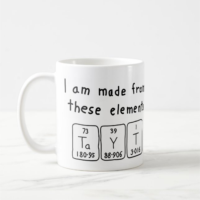 Tayt periodic table name mug (Left)