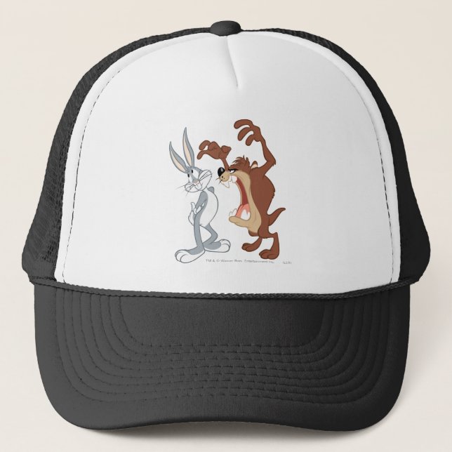 TAZ™ and BUGS BUNNY™ Not Even Flinching - Colour Trucker Hat (Front)
