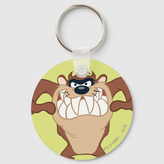 TAZ™ Clenched Tooth Grin Keychain (Front)